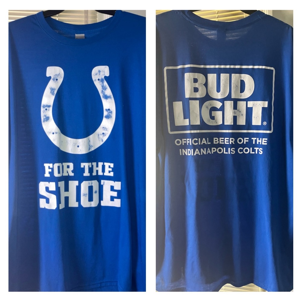 Indianapolis Colts For The Shoe Bud Light Blue T-Shirt